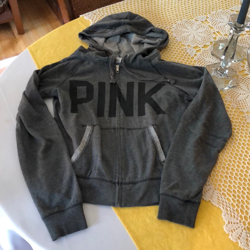 Pink zip up hoodie